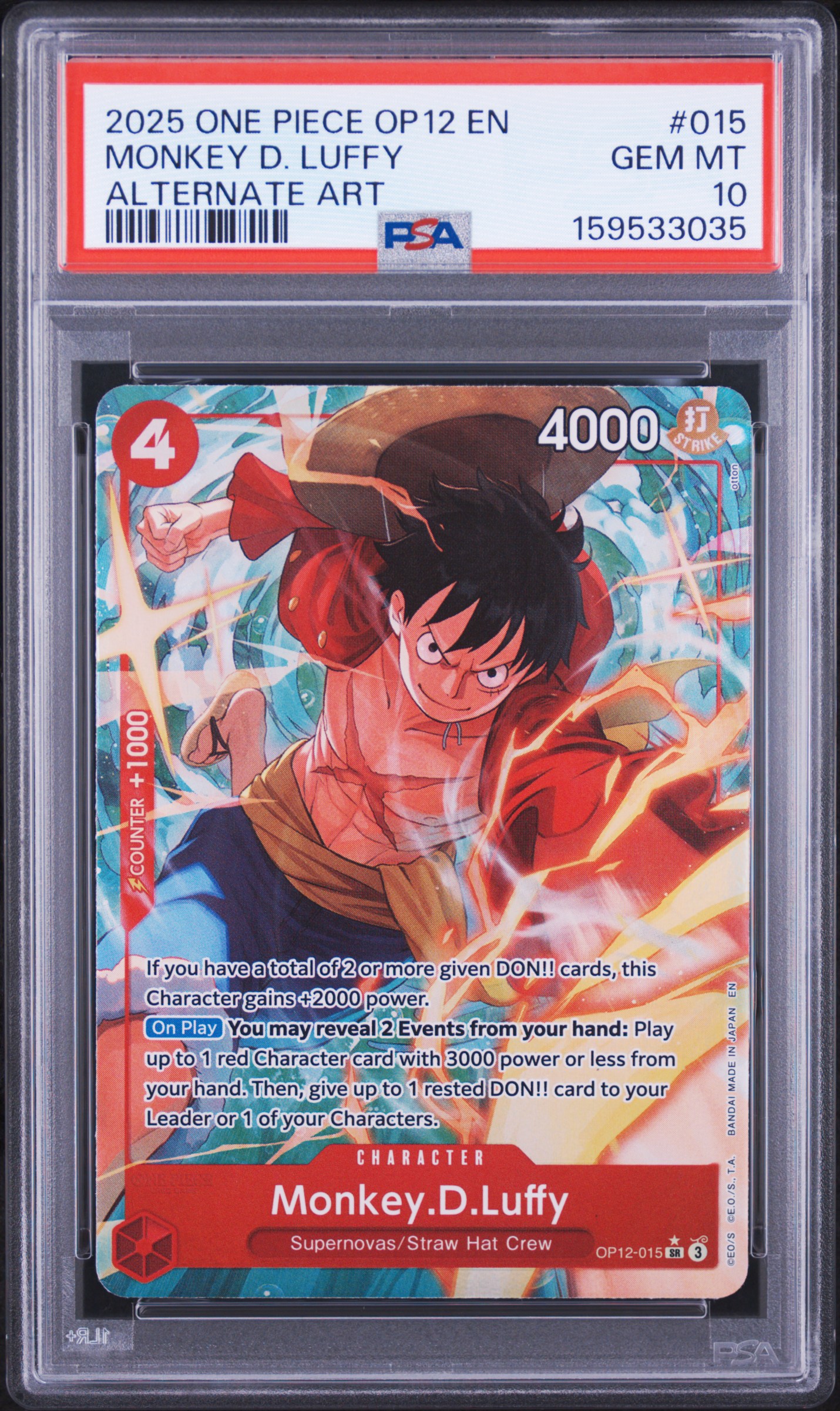 Recently graded PSA card